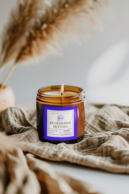 Blueberry Muffins Beeswax Candle (10oz)